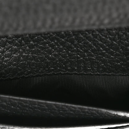 Gucci Pebbled Calfskin GG Marmont Card Case Black 7 of 8