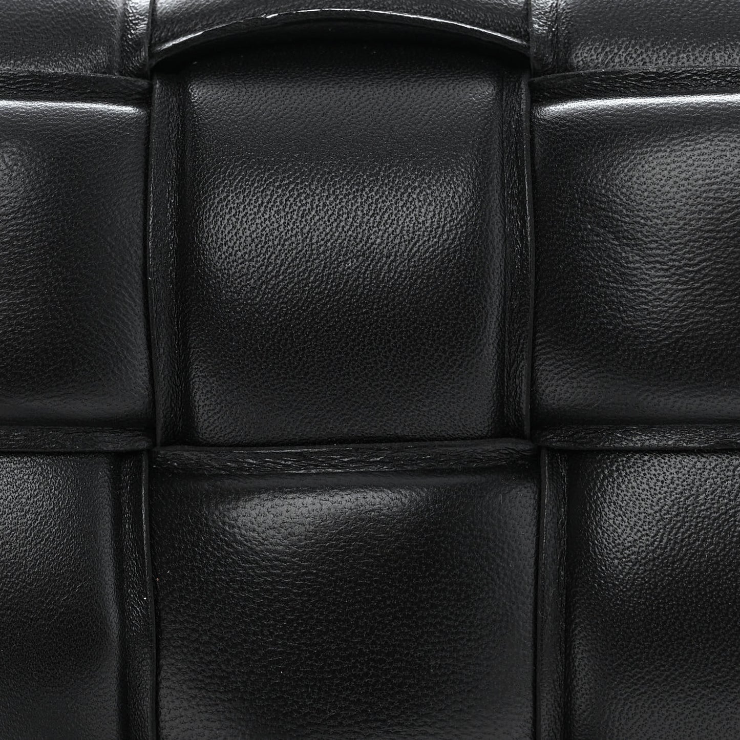 Nappa Maxi Intreccio Padded Cassette Crossbody Bag Black