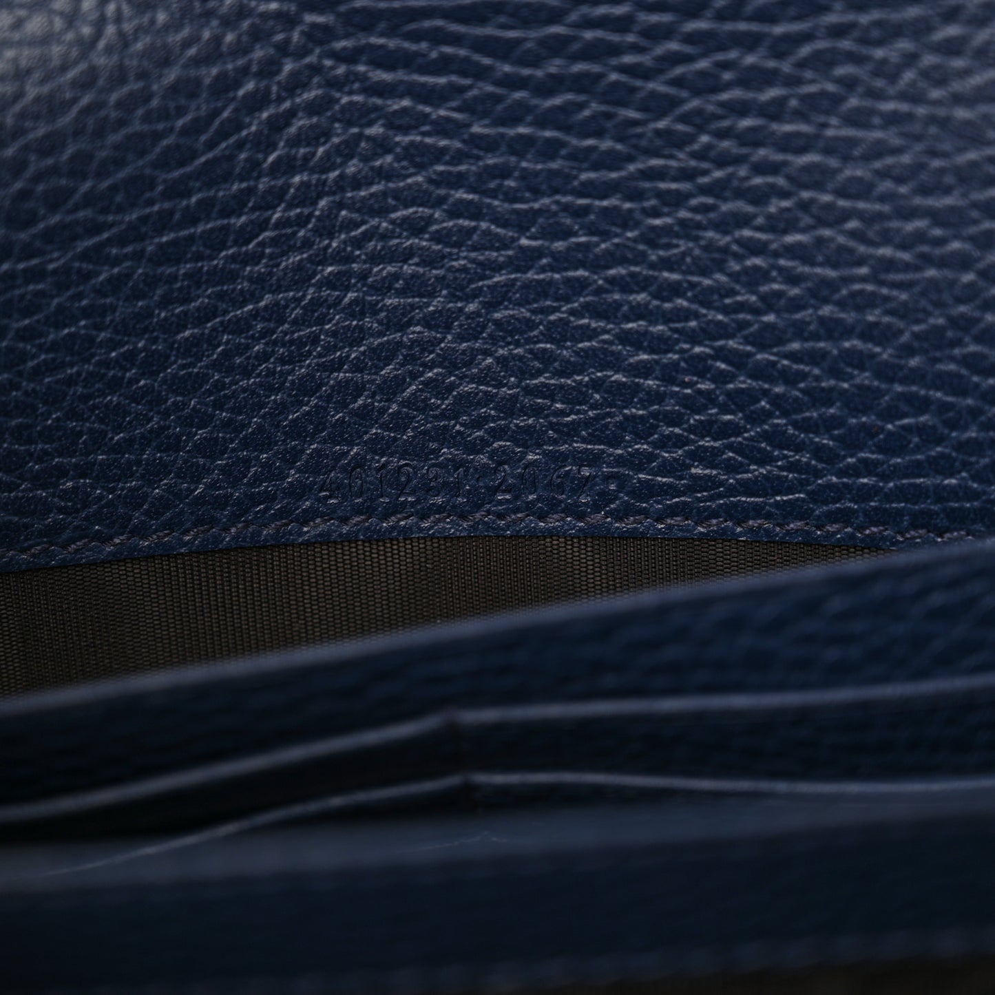 Dollar Calfskin Crystal Mini Dionysus Chain Wallet Blue Agata Black Diamond