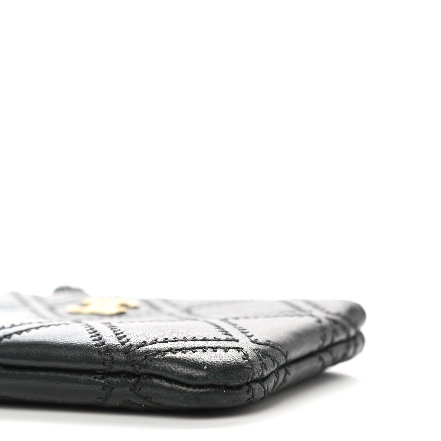 Chanel Lambskin Stitched Small Cosmetic Case Black 9 of 9