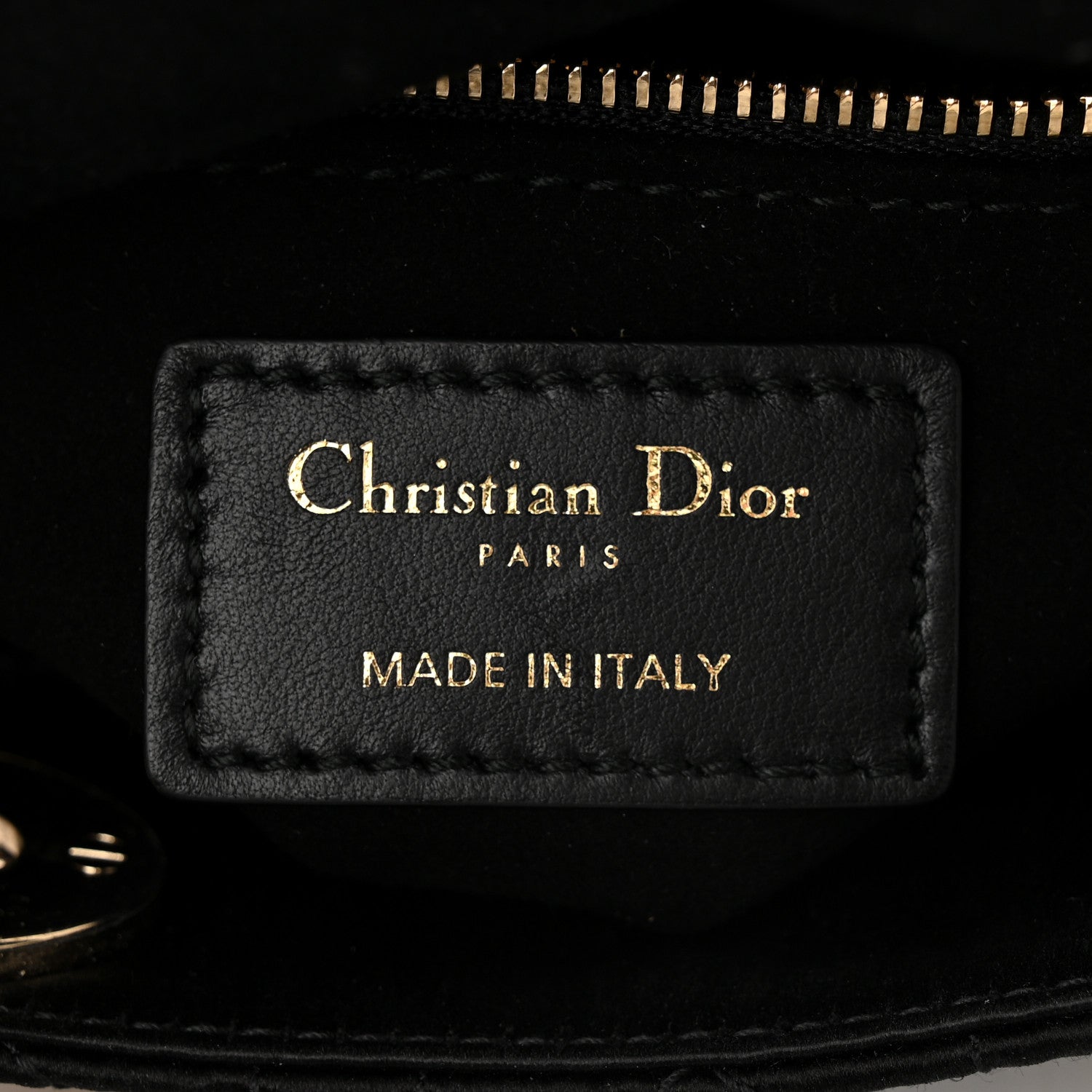 Christian Dior Satin Swarovski Crystal Cannage Mini Lady Dior Black 6 of 10
