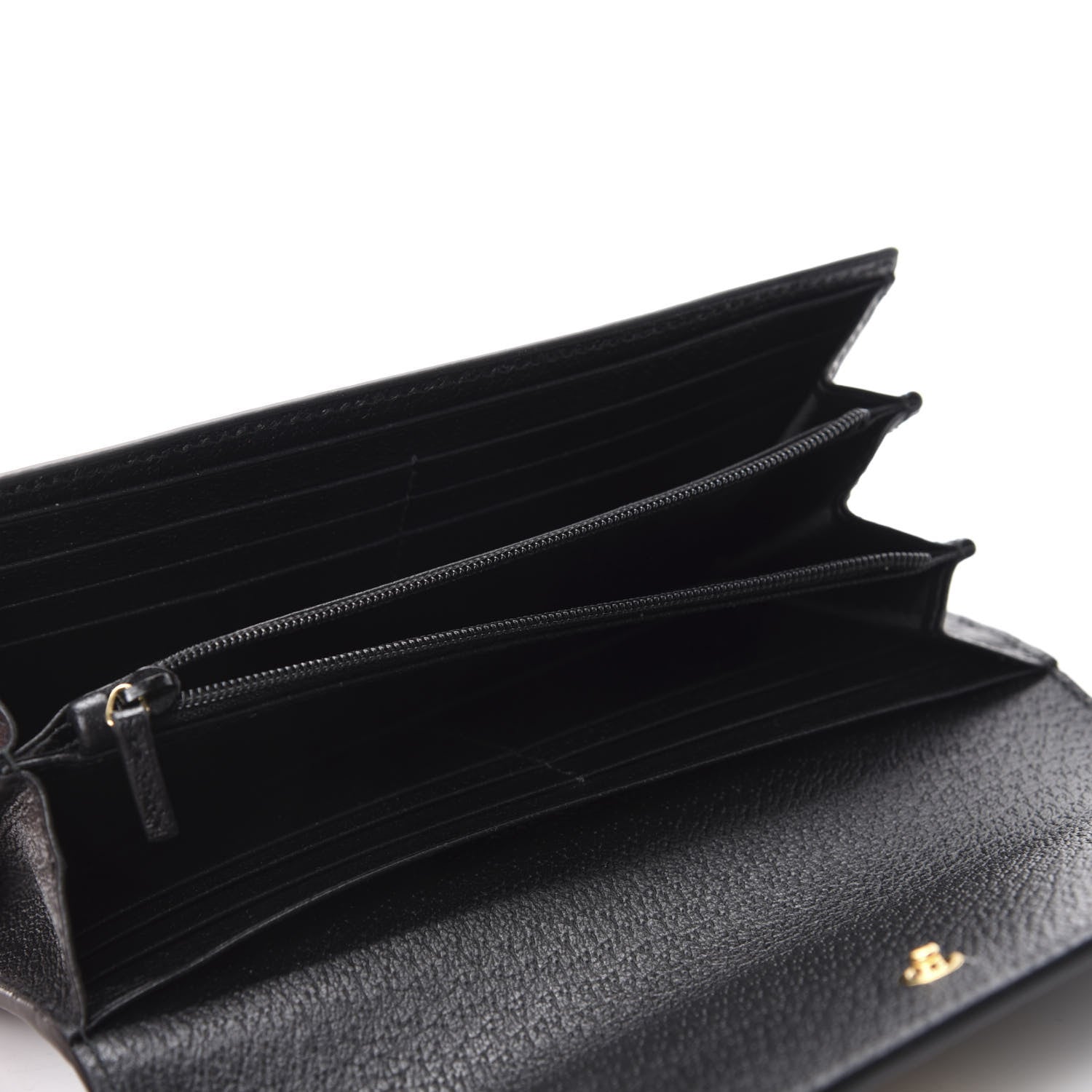 Gucci Calfskin Web Ophidia Continental Wallet Black 5 of 7