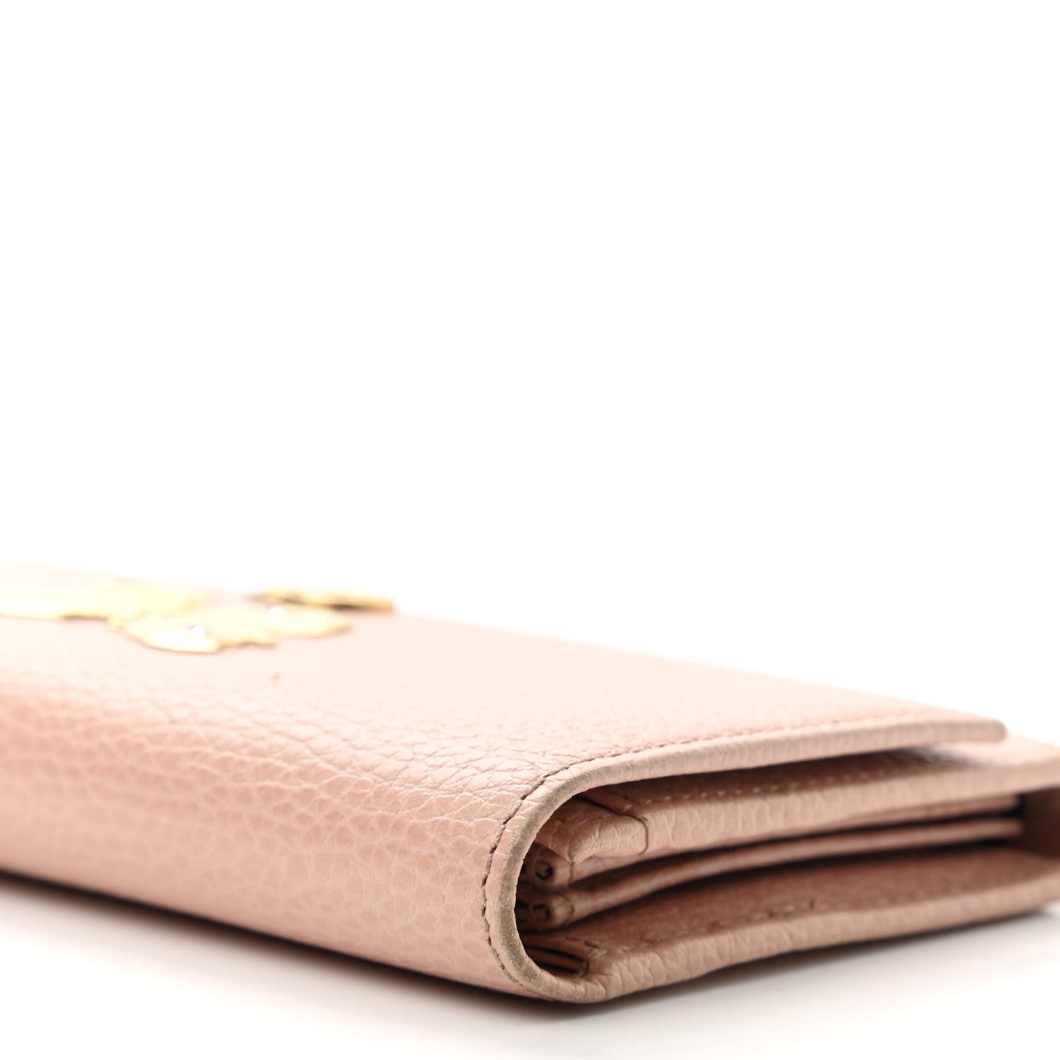 Gucci Pebbled Calfskin Butterfly Continental Wallet Perfect Pink 10 of 13