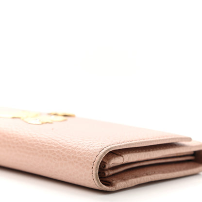 Gucci Pebbled Calfskin Butterfly Continental Wallet Perfect Pink 10 of 13