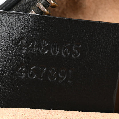 Gucci Calfskin Matelasse Mini GG Marmont Chain Shoulder Bag Black 7 of 10