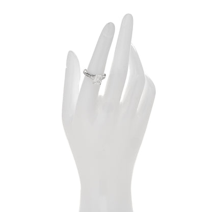 Cartier 18K White Gold Diamond 2.38ct Emerald Cut Diane Engagement Ring 52 6 2 of 7