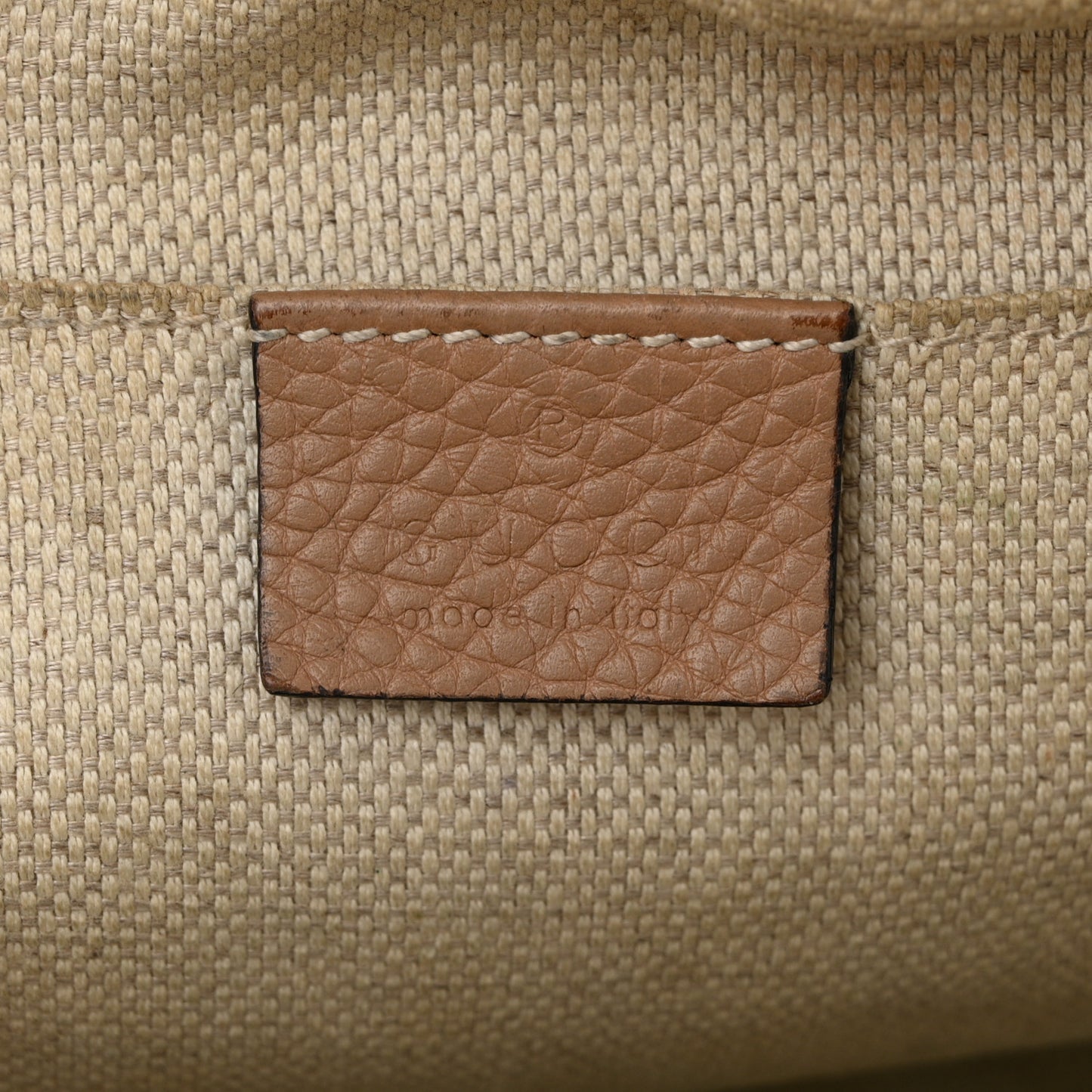Pebbled Calfskin Small Soho Disco Bag Camelia