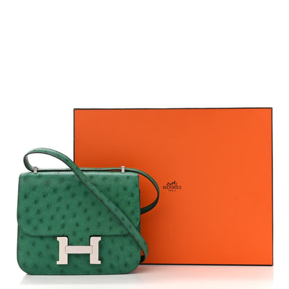 Hermes Ostrich Constance 18 Vert Vertigo 12 of 12