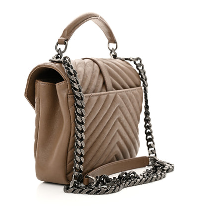 Saint Laurent Sheepskin Matelasse Chevron Monogram Medium College Bag Fard 3 of 15