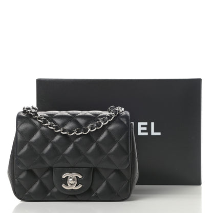 Chanel Lambskin Quilted Mini Square Flap Black 17 of 17