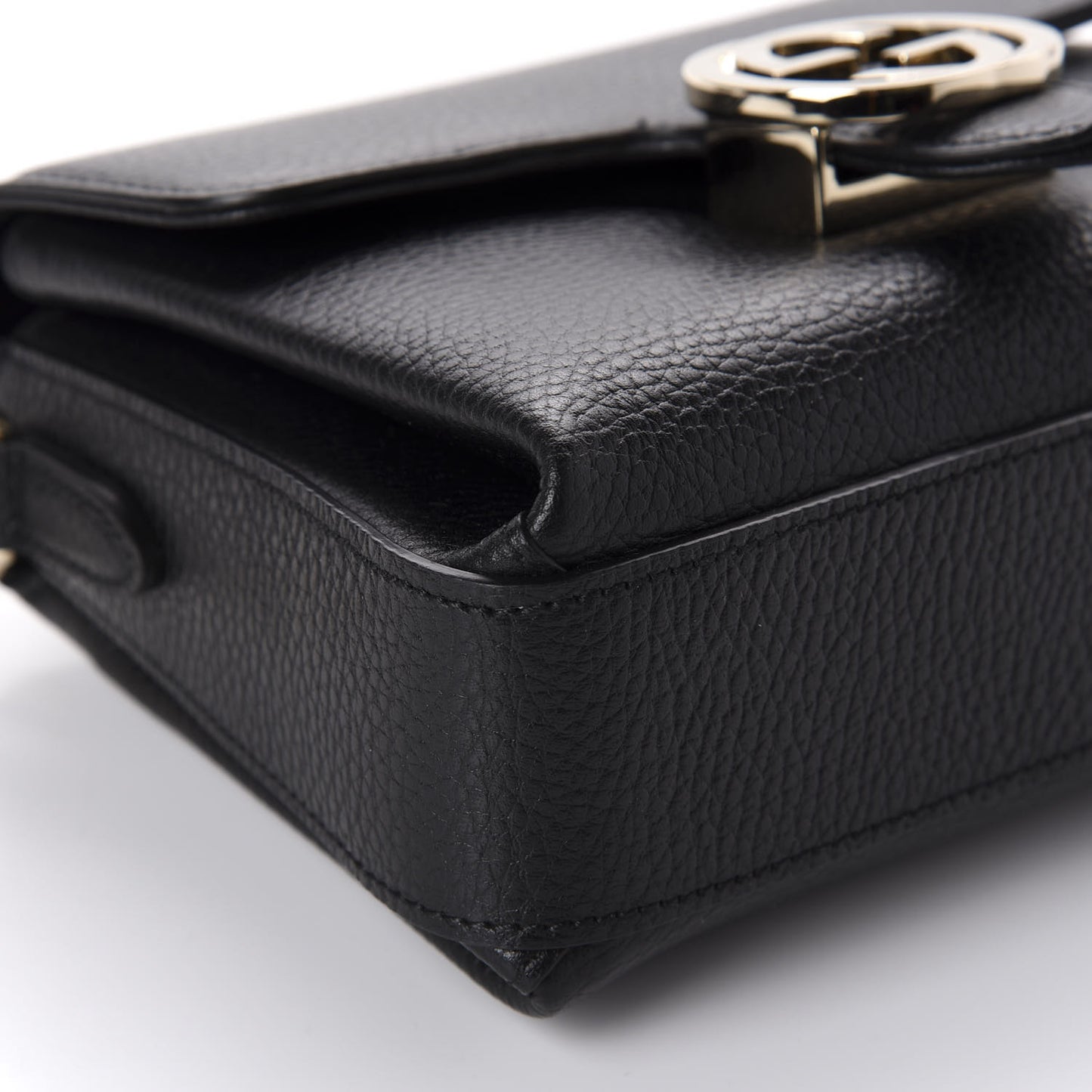 Dollar Calfskin Interlocking G Crossbody Bag Black