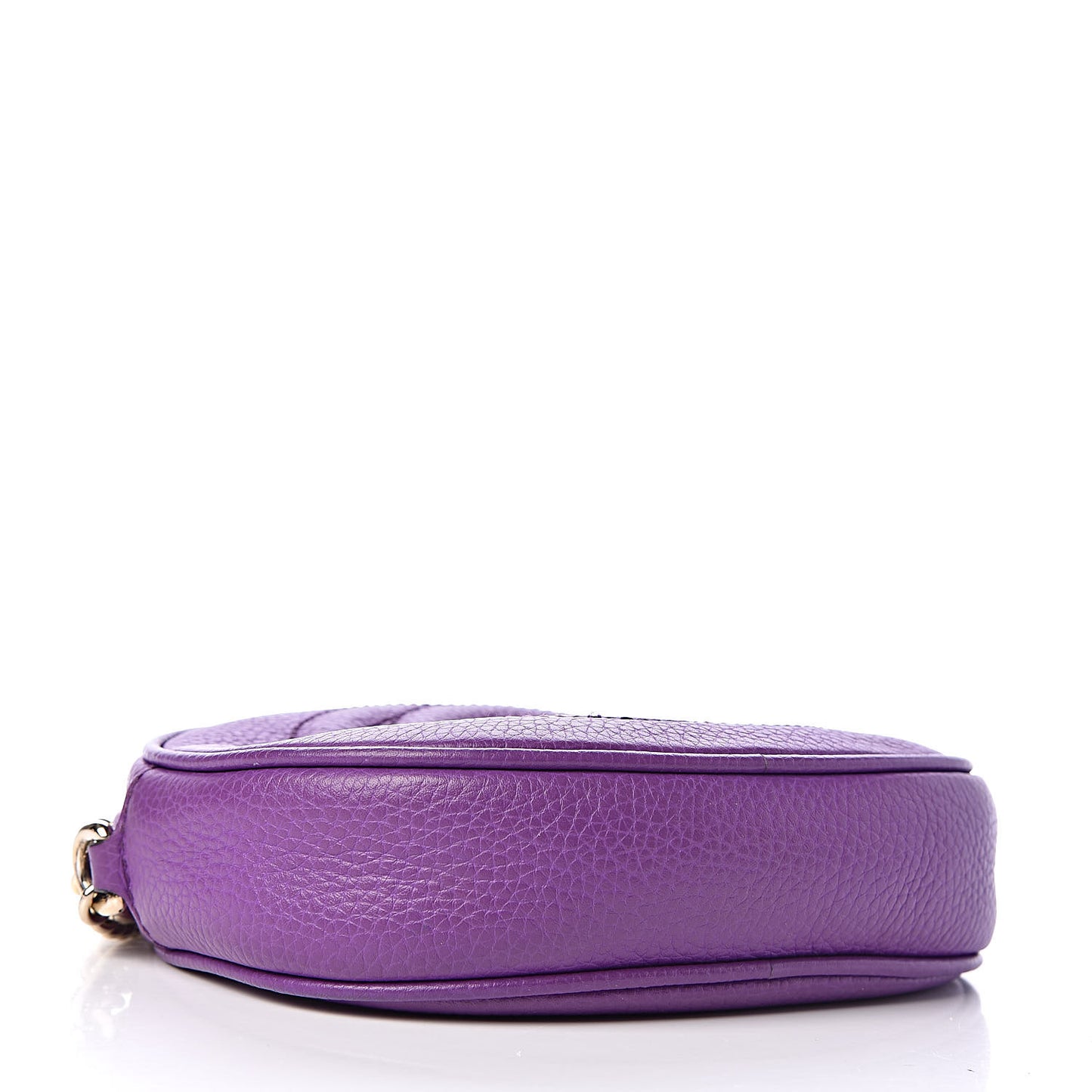 Pebbled Calfskin Mini Soho Chain Bag Shine Purple