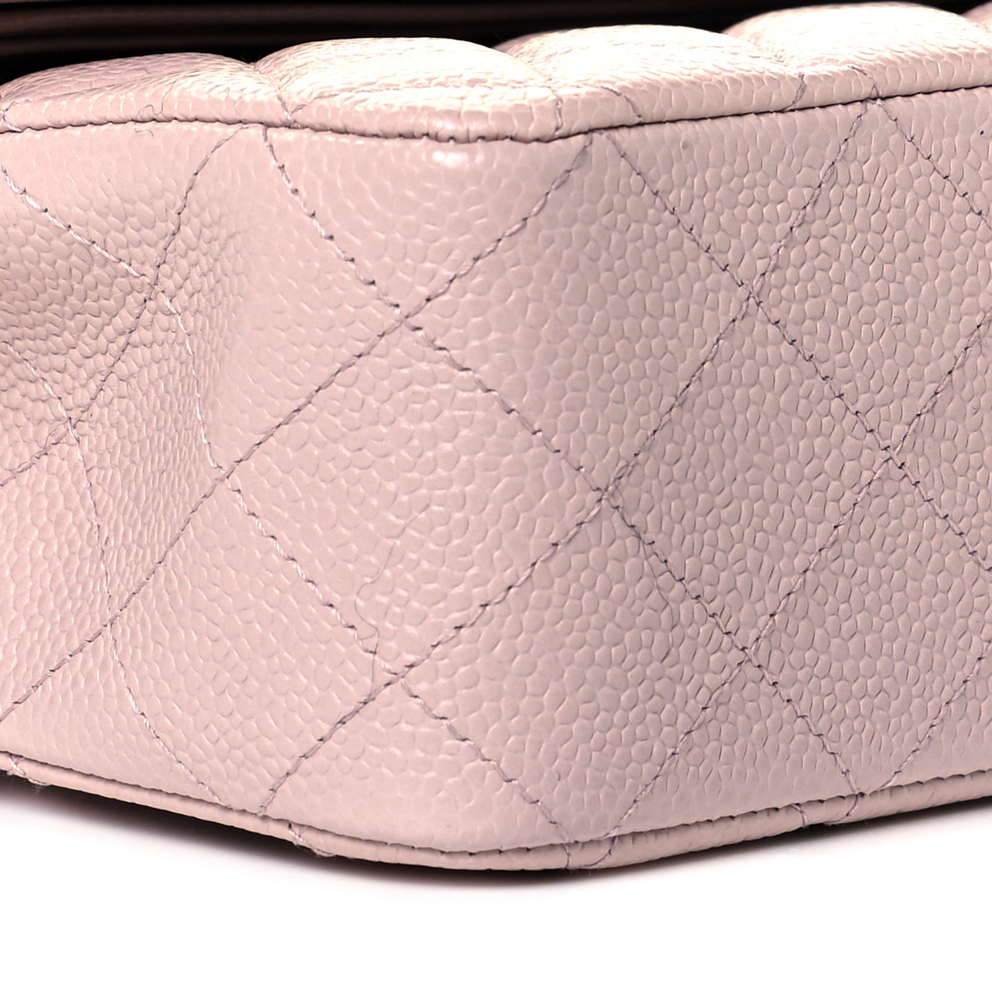 Caviar Quilted Medium Double Flap Light Pink