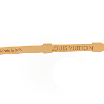 Louis Vuitton Metal Pilot Sunglasses Z1432E Gold 5 of 7
