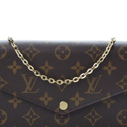 Louis Vuitton Monogram Pochette Felicie Chain Wallet Fuchsia 10 of 11