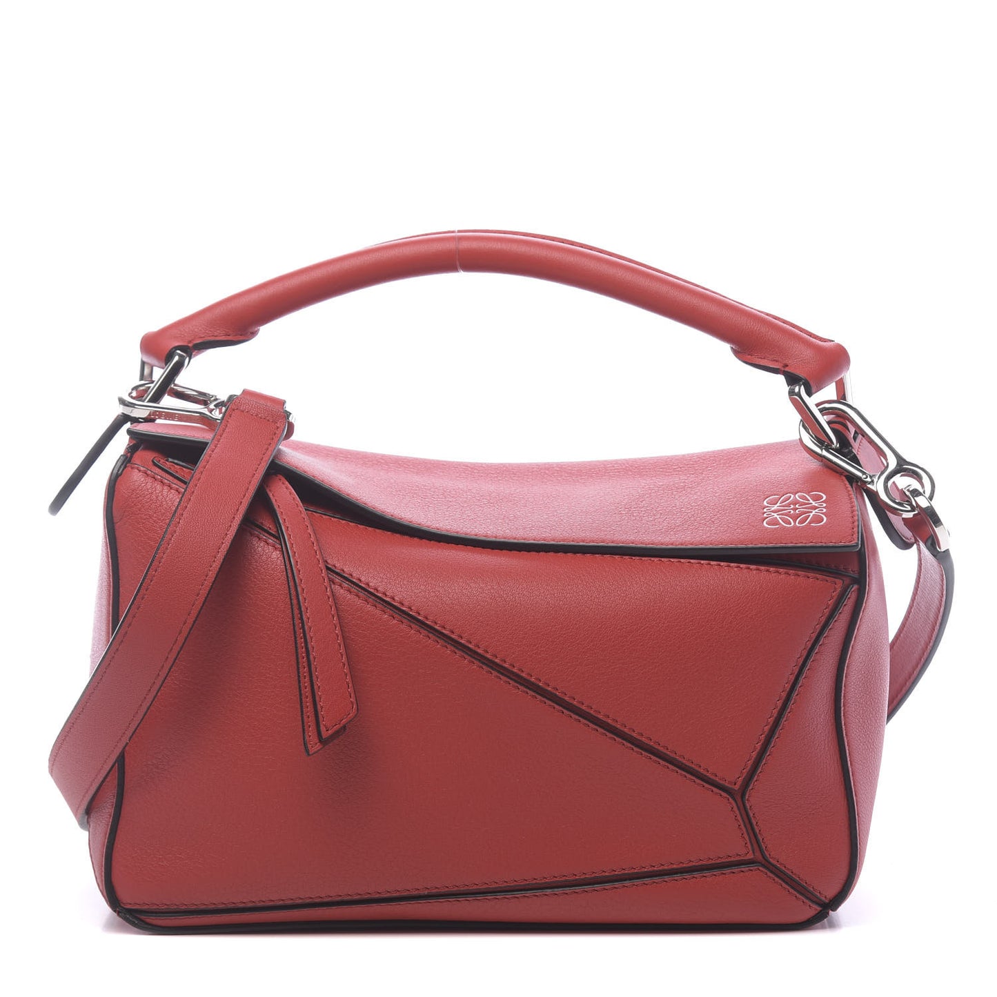Calfskin Small Puzzle Bag Scarlet