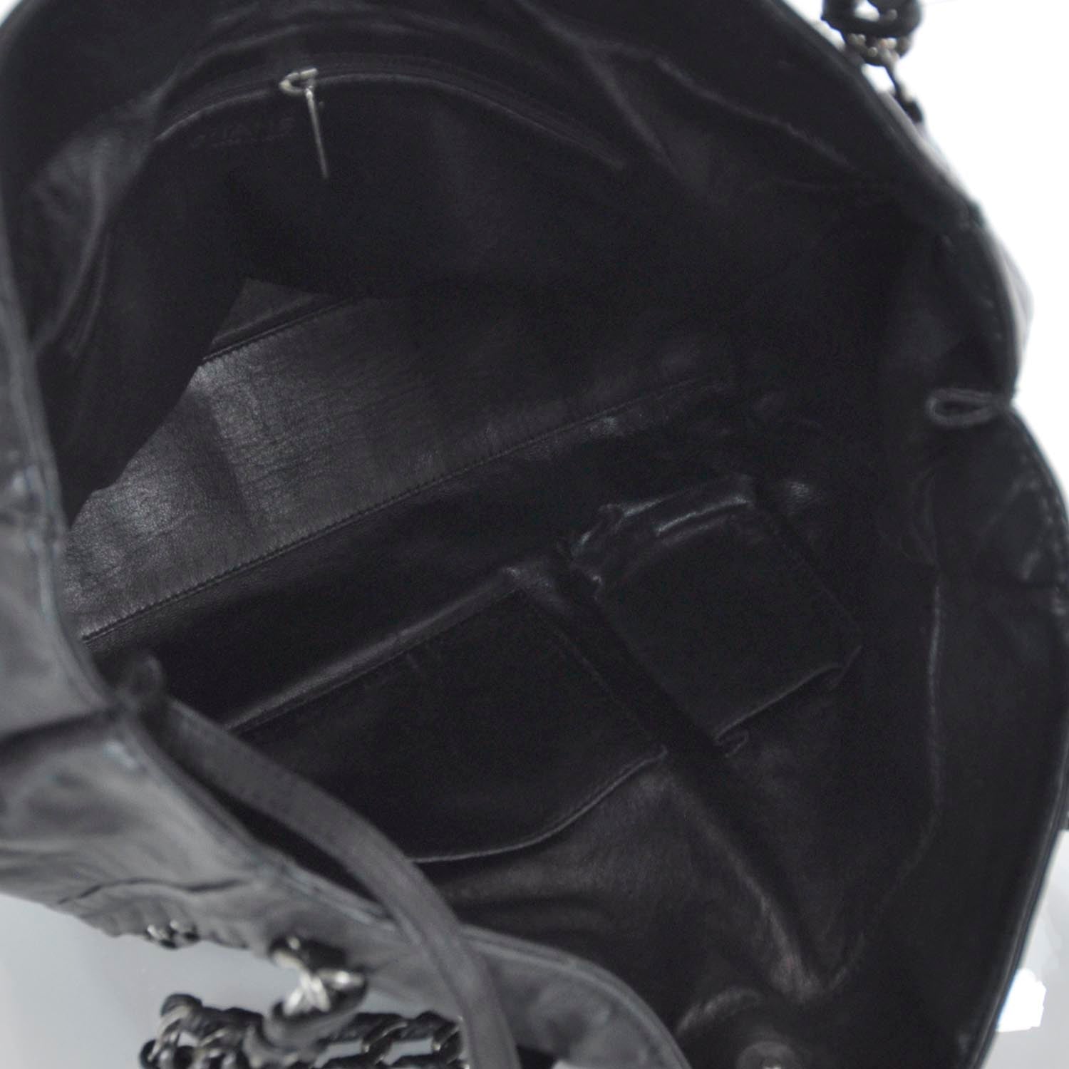Chanel Leather Modern Chain Tote Black 7 of 8