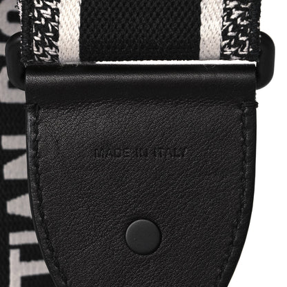 Christian Dior Canvas Embroidered Shoulder Strap Black Ultramatte 3 of 5