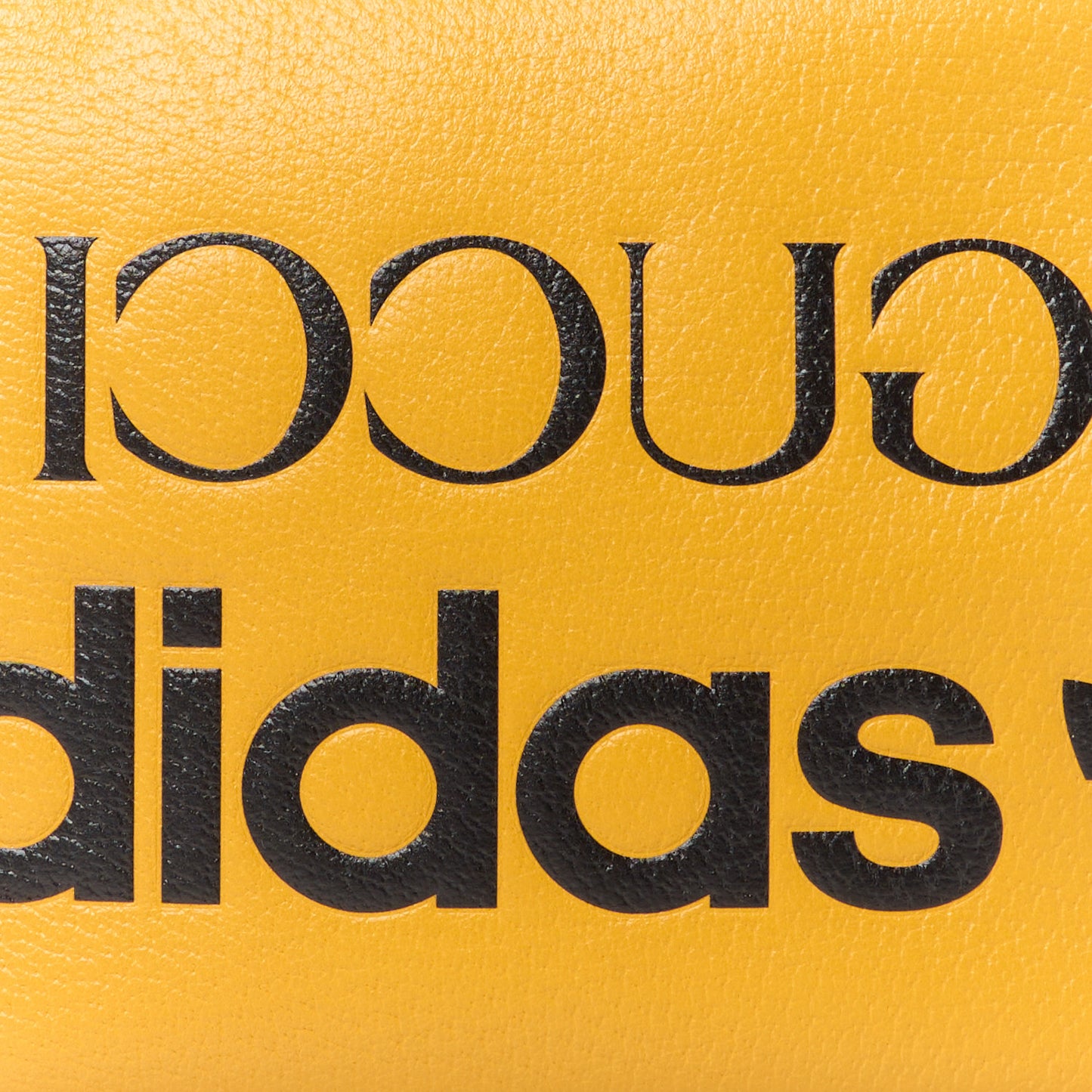 X ADIDAS Textured Dollar Calfskin Web Trefoil Logo Small Messenger Bag Crop Black