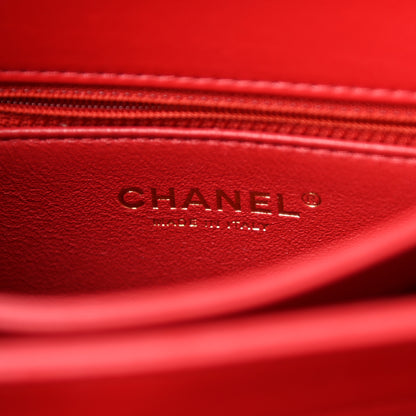 Chanel Lambskin Quilted Small Trendy CC Flap Dual Handle Bag Red 6 of 11