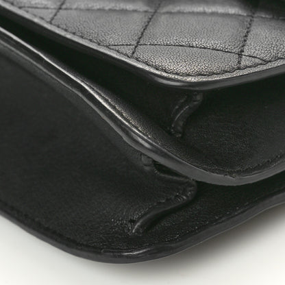 Chanel Goatskin Quilted Small CC Box Flap Black 10 of 12