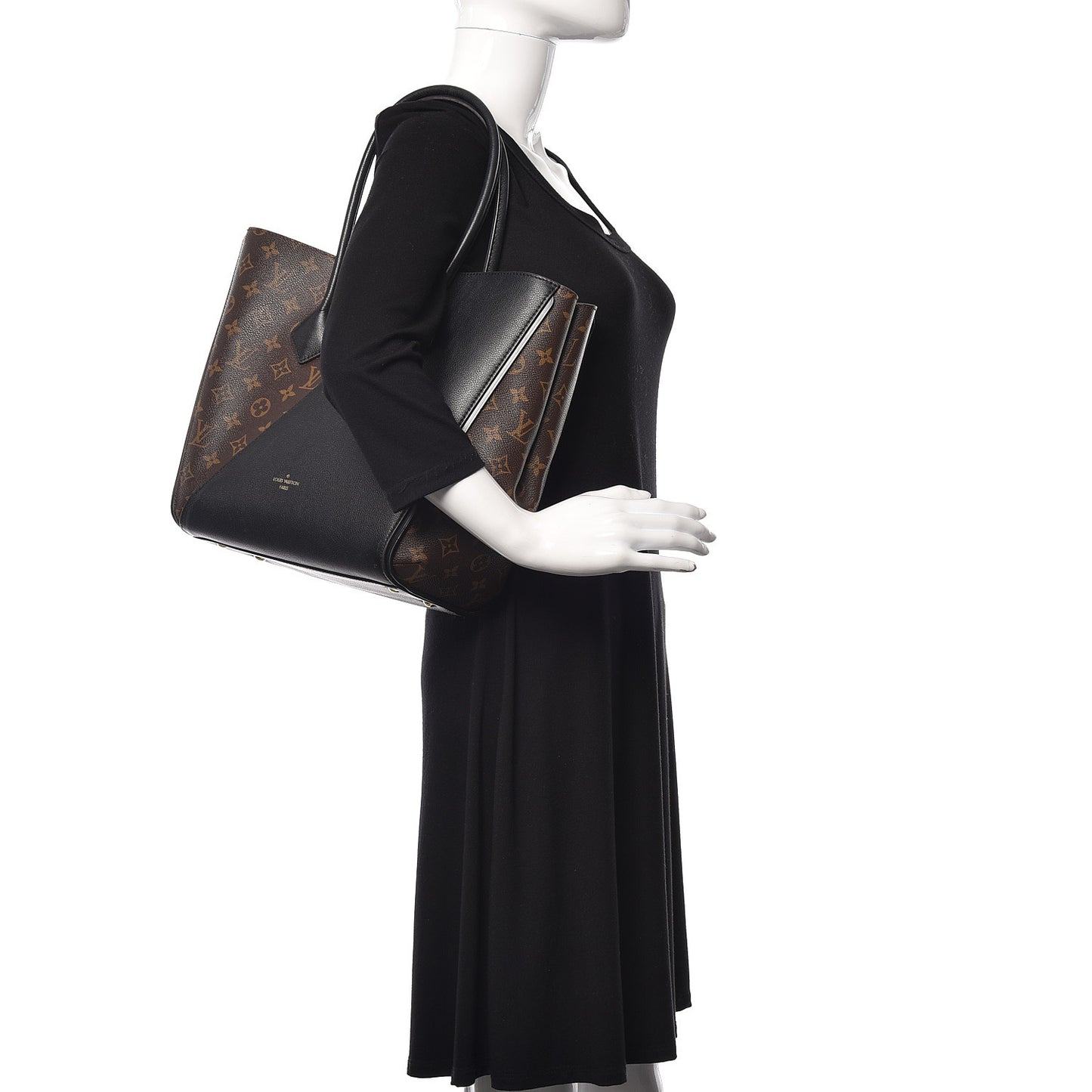 Calfskin Monogram Kimono Tote Black