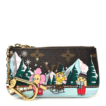 Louis Vuitton Monogram 2023 Christmas Animation Alpine Key Pouch Pink 1 of 8