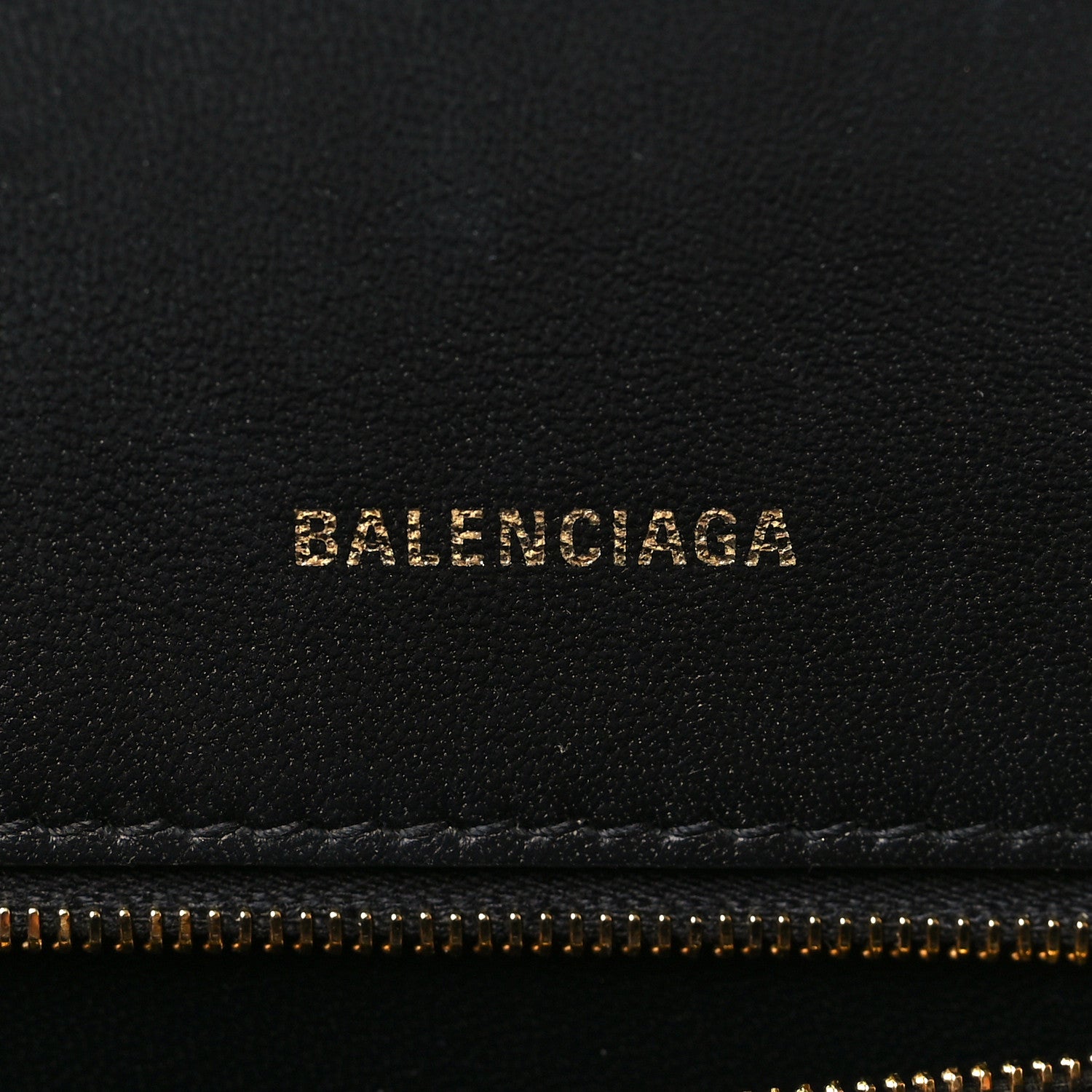 Balenciaga Shiny Calfskin Crocodile Embossed Small Hourglass Top Handle Bag Black 6 of 10