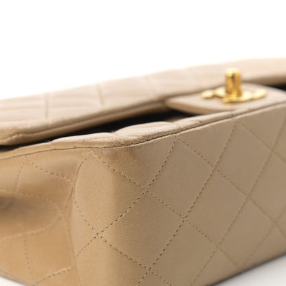 Chanel Lambskin Quilted Medium Double Flap Beige 8 of 23