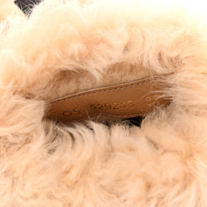 Saint Laurent Shearling Lamb Boots 36 Cream 8 of 9