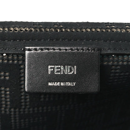 Fendi Calfskin Perforated Monochrome Medium Baguette Messenger Blue Multicolor 6 of 10