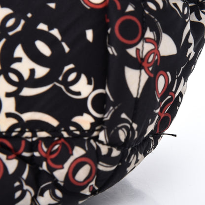 Chanel Nylon Quilted Printed Coco Bowler Black 12 of 13