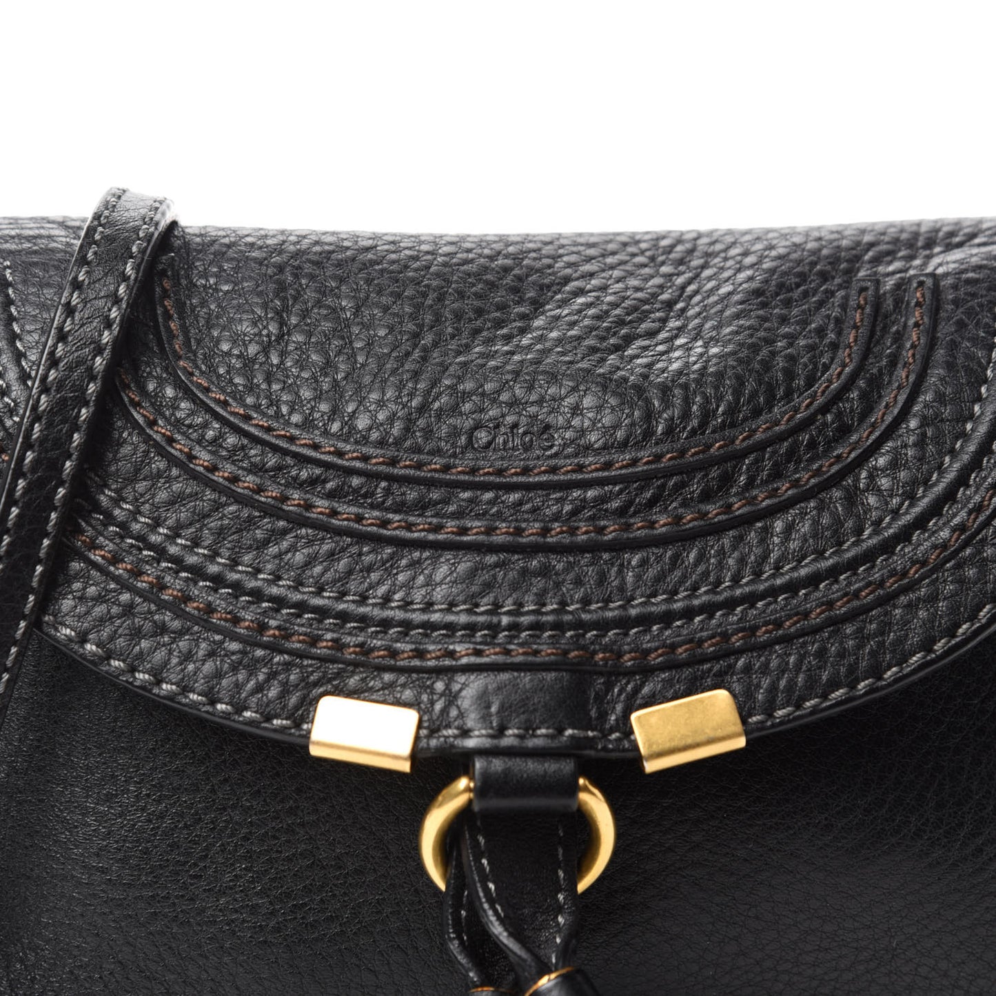 Calfskin Marcie Pochette Crossbody Bag Black