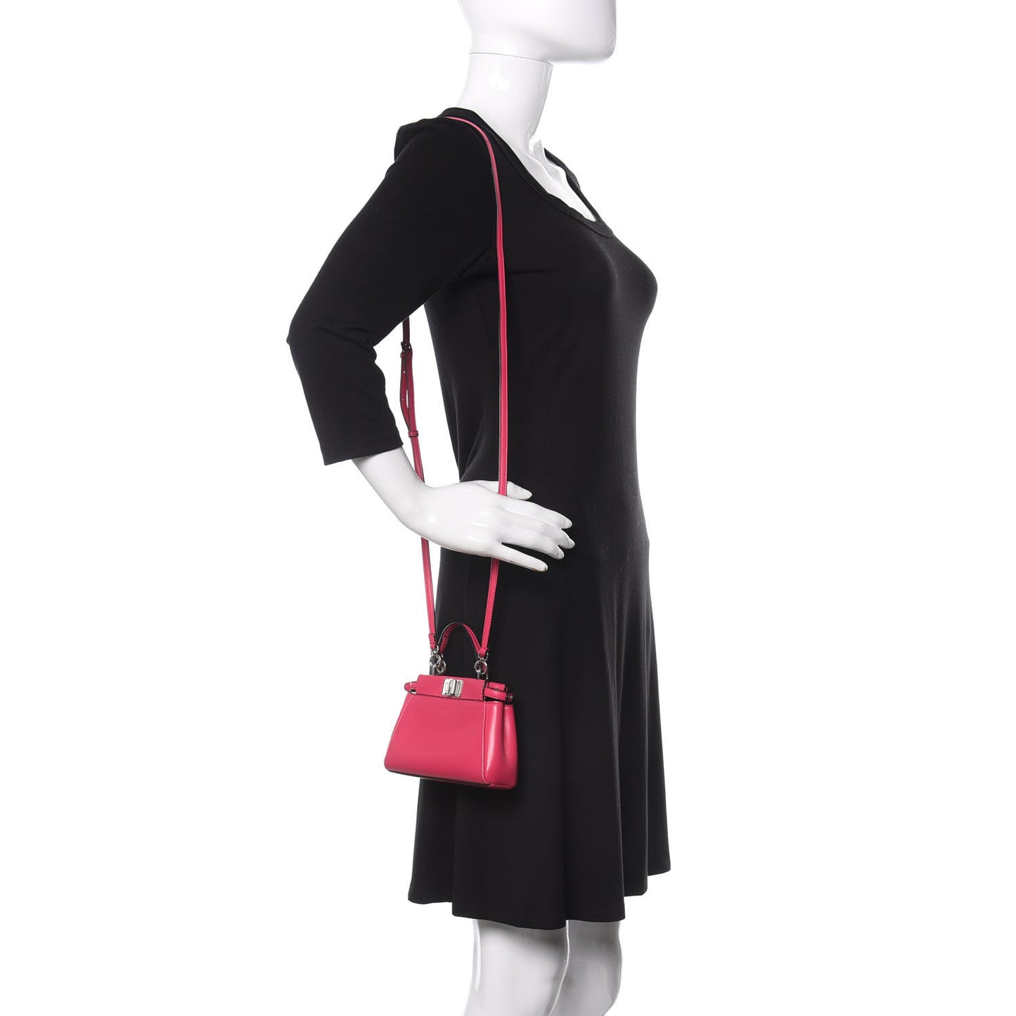 Nappa Micro Peekaboo Iconic Satchel Magenta