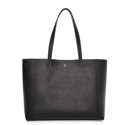 MCM Calfskin Shopper Tote Black 1 of 10