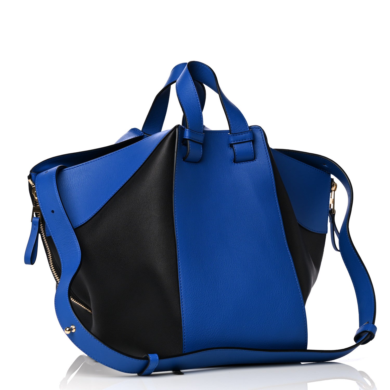 Loewe Calfskin Medium Hammock Shoulder Bag Electric Blue Black 3 of 15