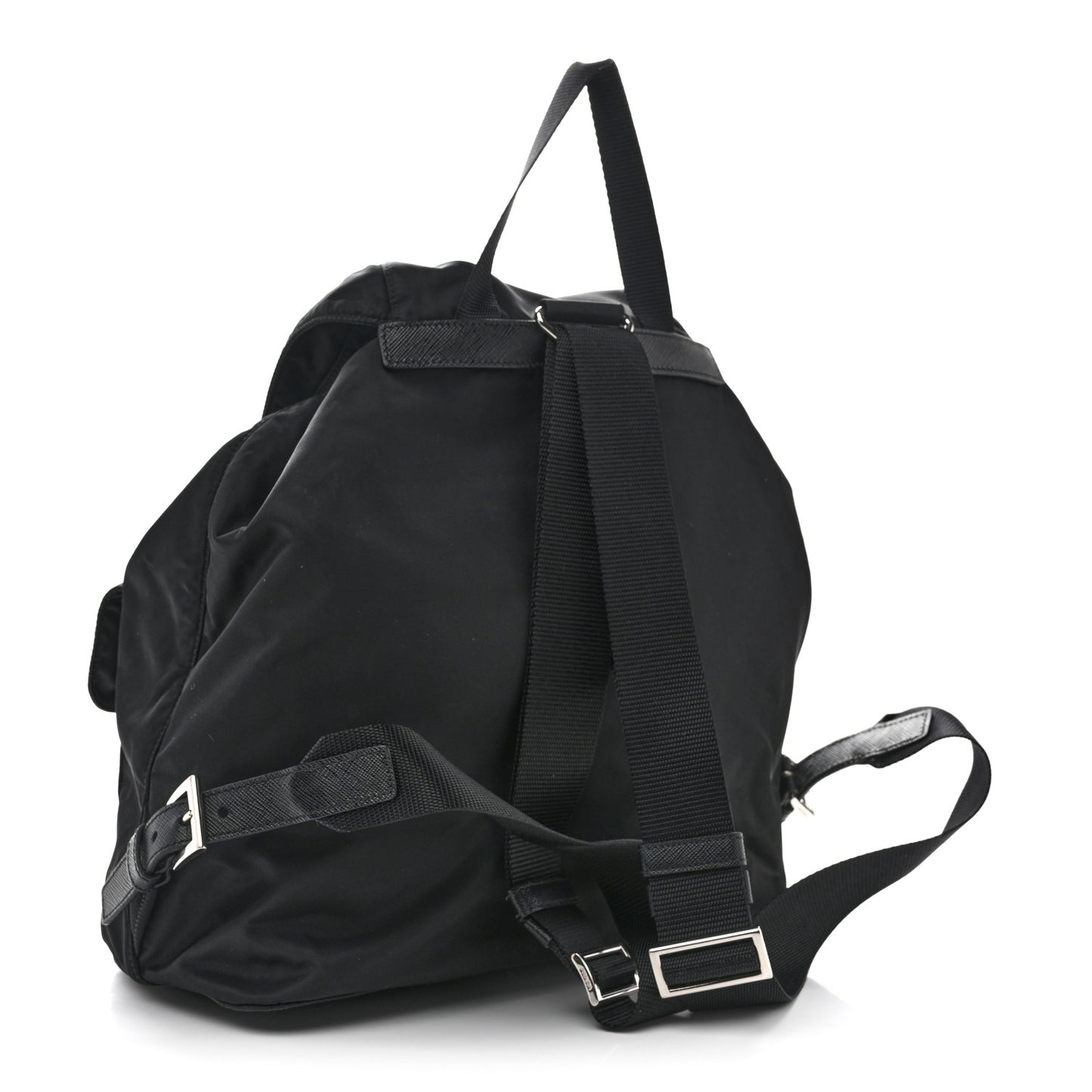 Re-Nylon Saffiano Medium Backpack Black