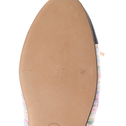 Chanel Tweed Grosgrain Cap Toe Ballerina Flats 36 Iridescent Multicolor 12 of 18