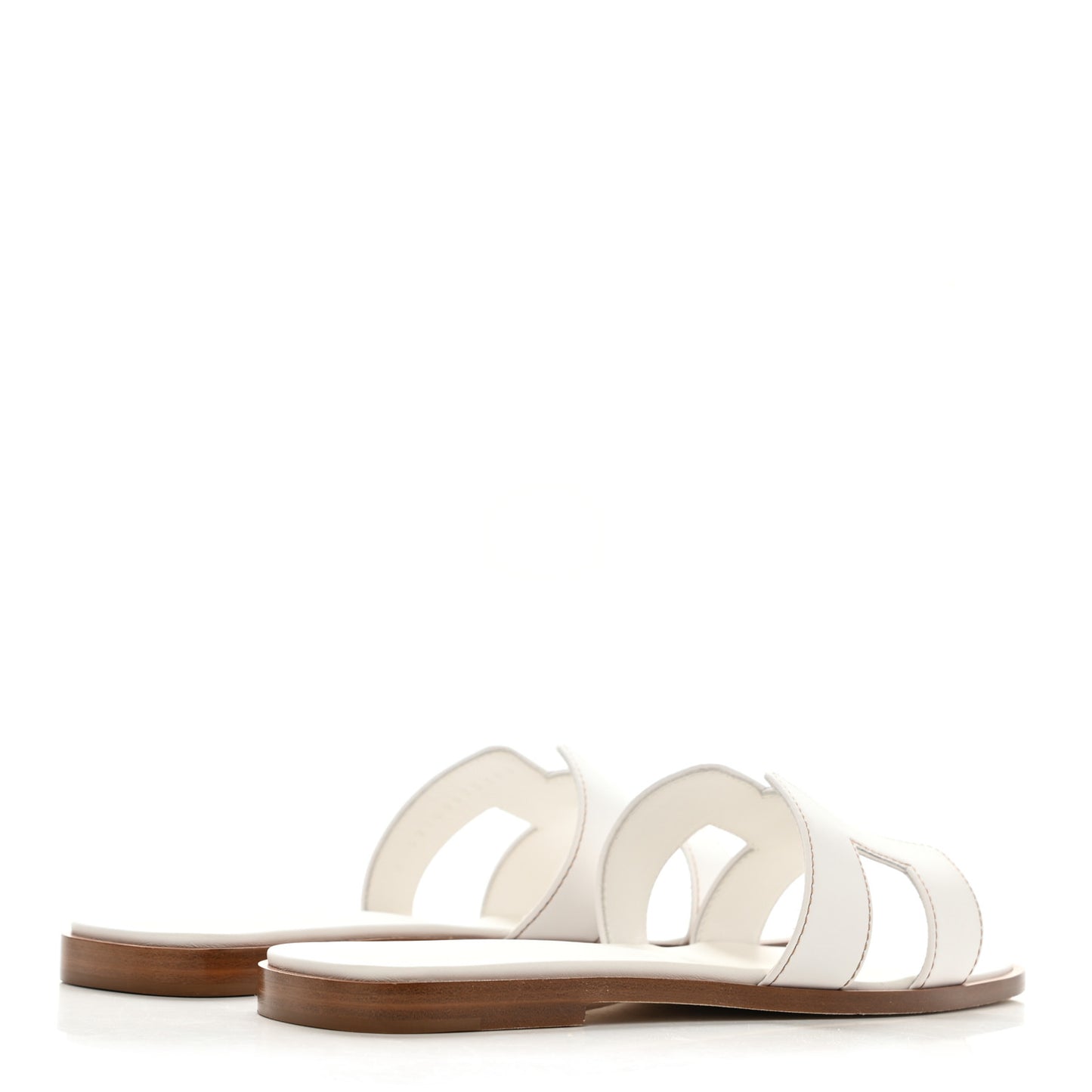 Box Calfskin Oran Sandals 37.5 White