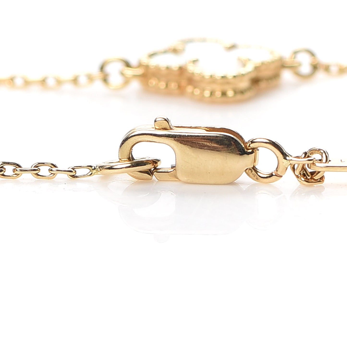 18K Yellow Gold Mother of Pearl Sweet Alhambra Bracelet