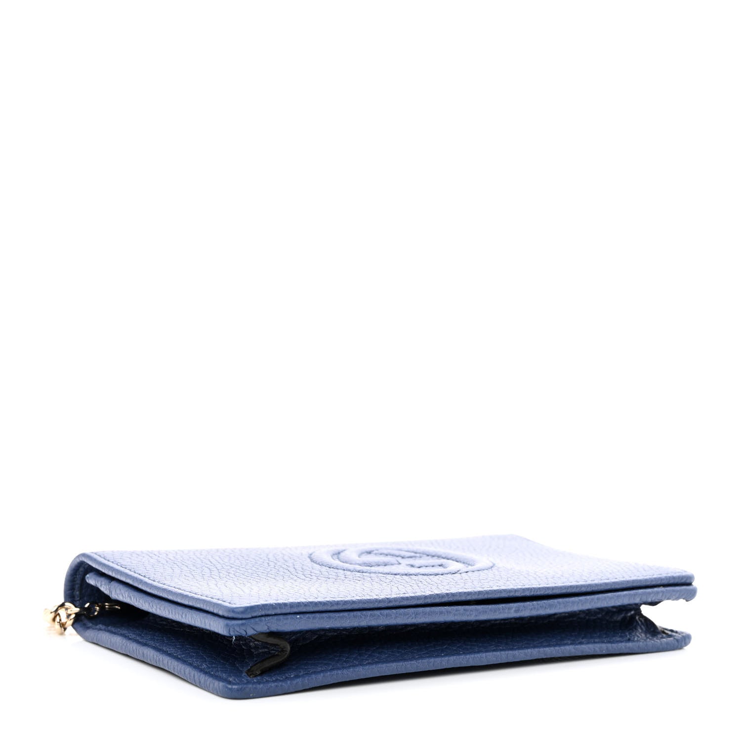 Gucci Pebbled Calfskin Soho Wallet On Chain Caspian 4 of 10