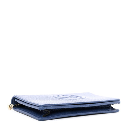 Gucci Pebbled Calfskin Soho Wallet On Chain Caspian 4 of 10