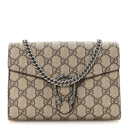 Gucci GG Supreme Monogram Mini Dionysus Chain Wallet Beige Vulcanic Red 1 of 11