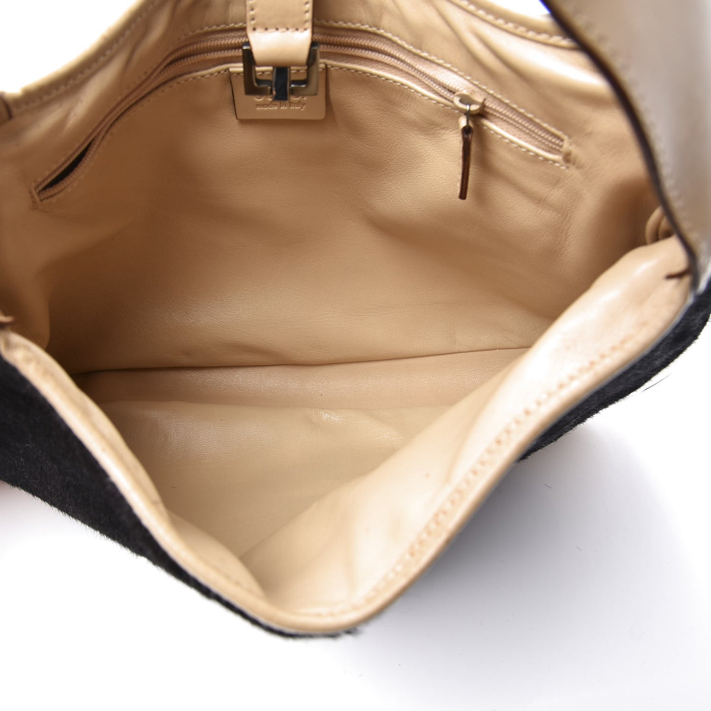 Calfskin Pony Hair Jackie O Hobo Brown Black