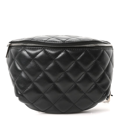 Chanel Calfskin Quilted Uniform Waist Belt Bag Black 1 of 10