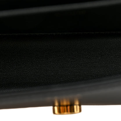 Celine Shiny Calfskin Triomphe Studded Chain Shoulder Bag Black 5 of 9