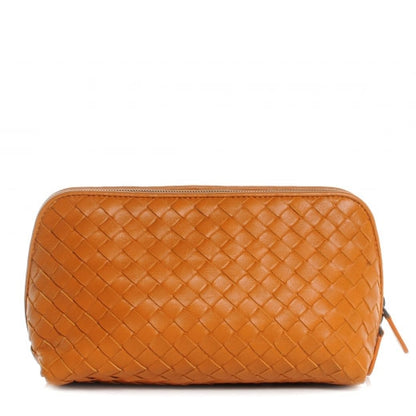 Bottega Veneta Nappa Intrecciato Small Cosmetic Case Orange 1 of 9