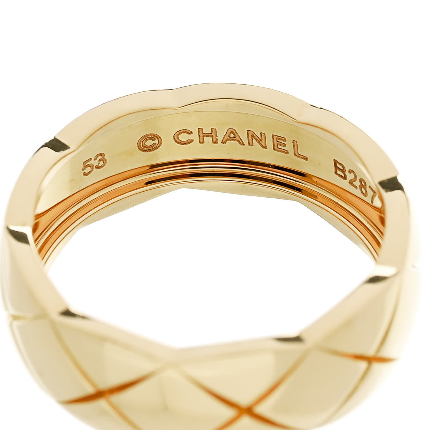 Chanel 18K Yellow Gold Small Coco Crush Ring 53 6.5 4 of 5