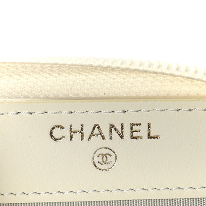 Chanel Caviar Quilted Boy Zip Around Coin Purse Wallet Ivory 7 of 8