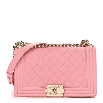 Chanel Caviar Quilted Medium Boy Flap Pink 1 of 9